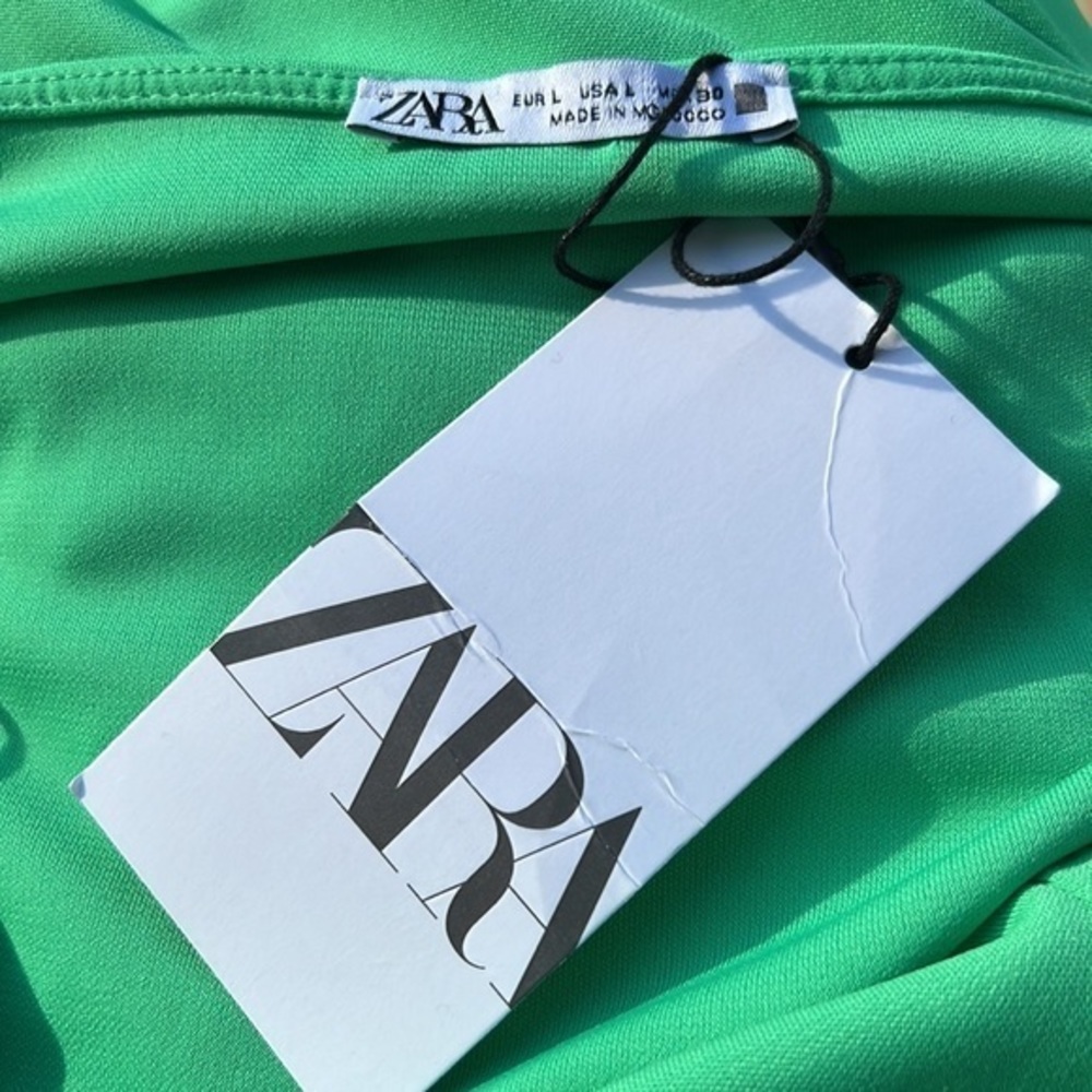 ZARA Women's Cut Out Green Maxi Dress Size Large NEW/NWT‎ - Picture 5 of 8